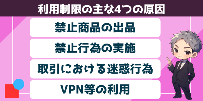 利用制限の主な4つの原因