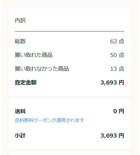 バリューブックスの買取価格
